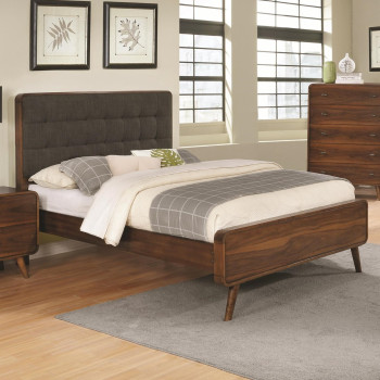 Robyn King Bed with Tufted Upholstered Headboard