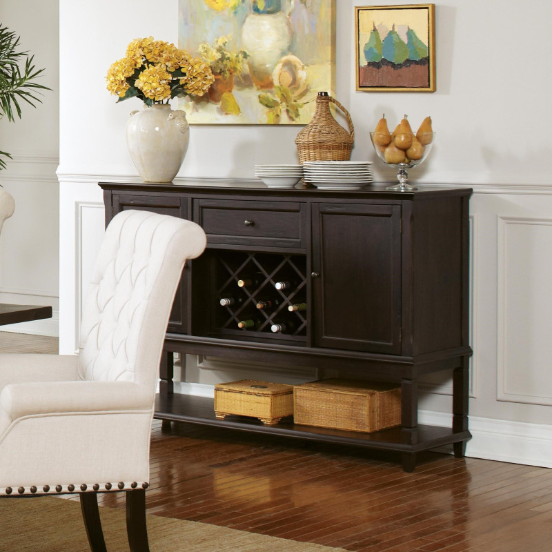 Parkins Server with Wine Bottle Storage