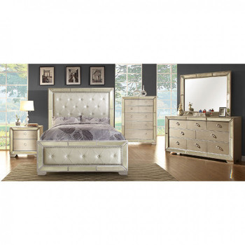 LORAINE 5 PC SETS (QUEEN BED + DRESSER + MIRROR + NIGHT STAND + CHEST)