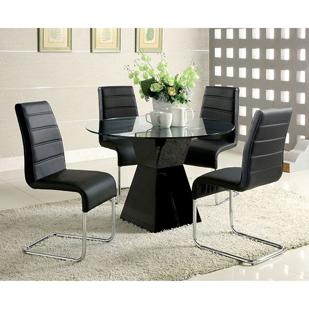 MAUNA DINING SETS 5PC (TABLE + 4 SIDE CHAIRS) BLACK