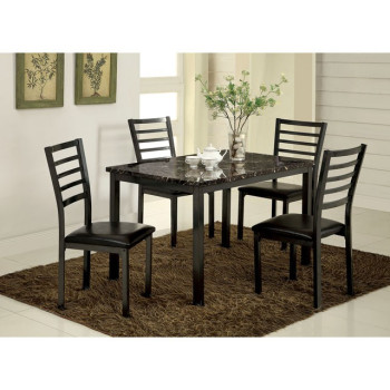 COLMAN 5 Pc. Set-KD 48" Table + 4 Chairs 