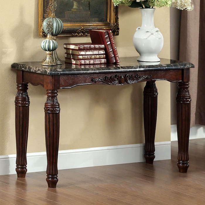 BRAMPTON FAUX MARBLE TOP SOFA TABLE CM4292EX-S