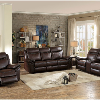ARAM Sofa Group 3 Pc set Dark Brown