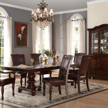 Lordsburg Double Pedestal Dining 7PC set (TABLE+6CHAIRS)