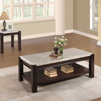 Festus Cocktail/Coffee Table Set - Dark Cherry