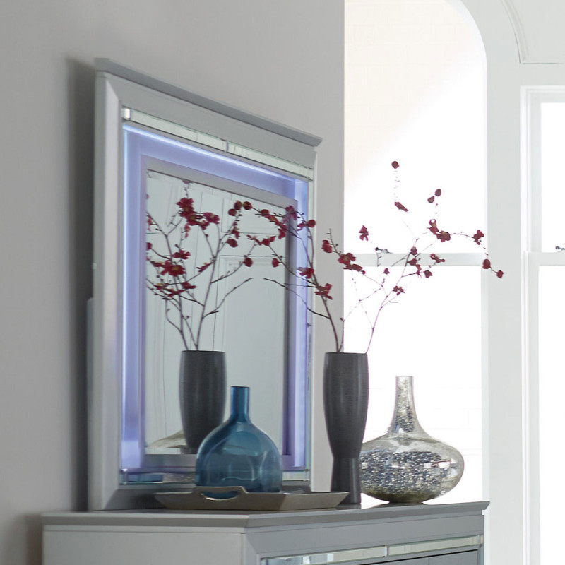 Allura Mirror, LED Lighting - Silver