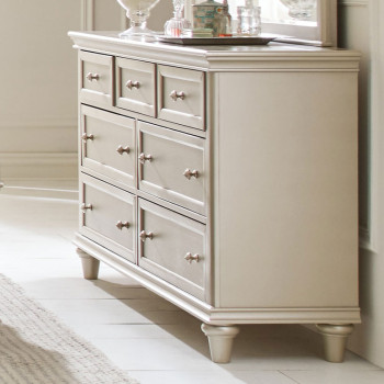 Celandine Upholstered Dresser - Silver