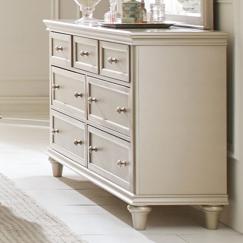 Celandine Upholstered Dresser - Silver