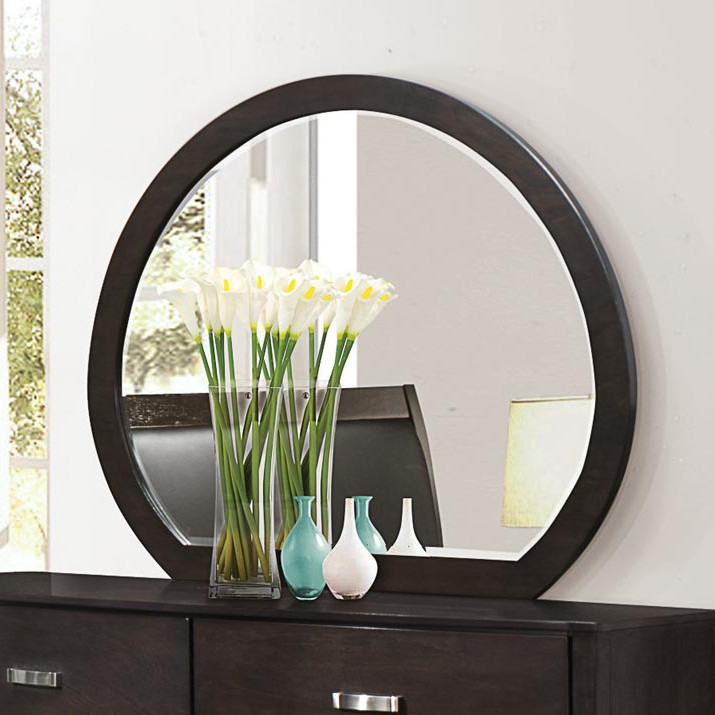 Lyric Upholstered Mirror - Brownish Grey