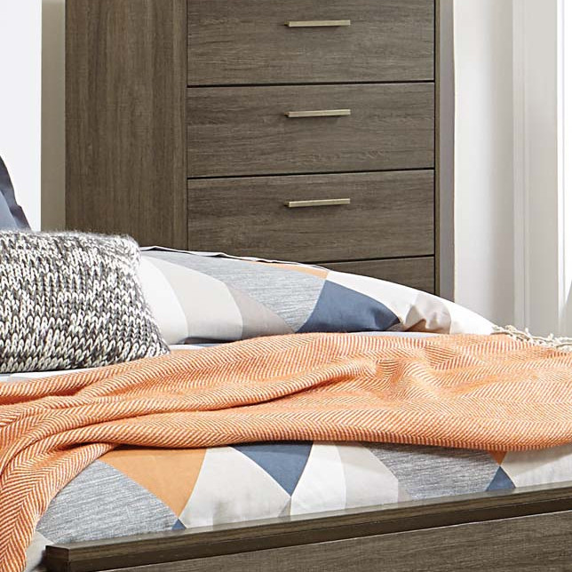 Vestavia Panel Chest - Grey/Dark Brown