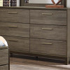Vestavia Panel Dresser - Grey/Dark Brown