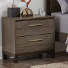 Vestavia Panel Night Stand - Grey/Dark Brown