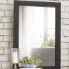 Lorenzi Upholstered Mirror - Black Vinyl