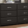 Lorenzi Upholstered Dresser - Black Vinyl