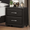 Lorenzi Upholstered Night Stand - Black Vinyl