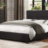 Lorenzi Upholstered Queen Platform Bed - Black Vinyl