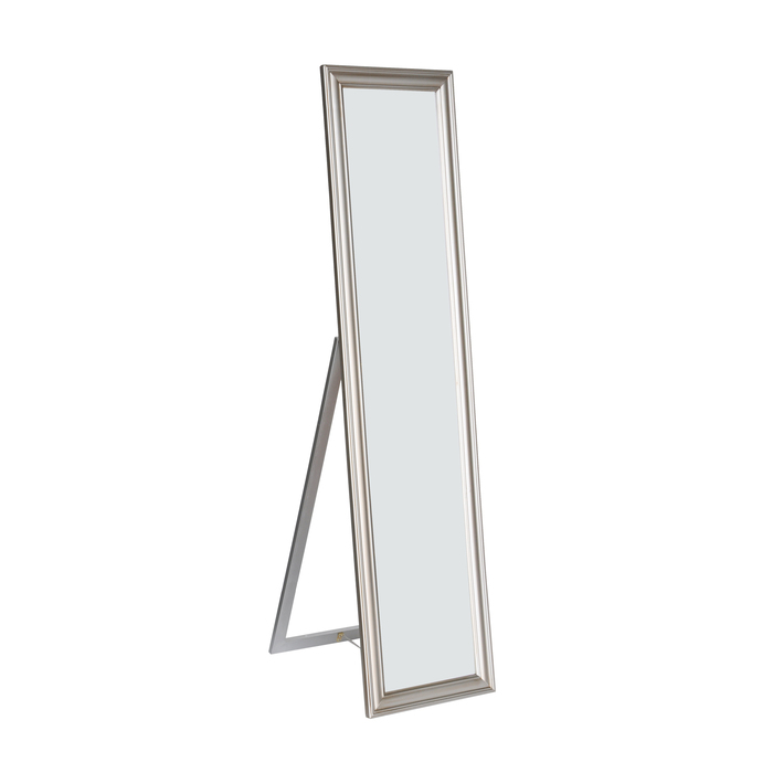 7059-SLV SILVER Full Length Standing Modern Beveled Mirror