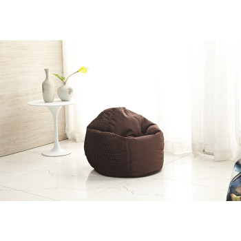 7002-JUN-DB DARK BROWN Diamond-Weave Style Junior Bean Bag