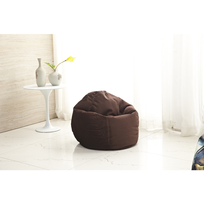 7002-JUN-DB DARK BROWN Diamond-Weave Style Junior Bean Bag