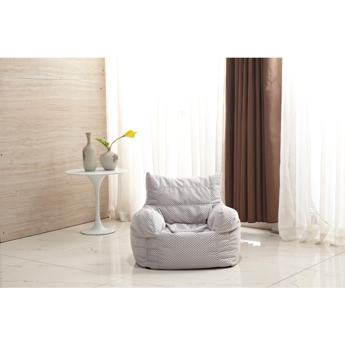 7002-ARM-SLV SILVER Diamond-Weave Style Arm Bean Bag