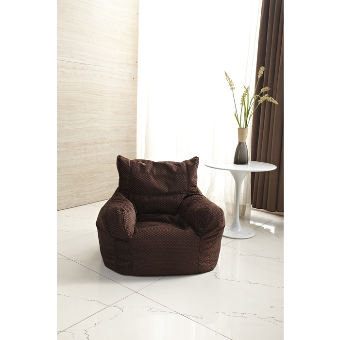 7002-ARM-DB DARK BROWN Diamond-Weave Style Arm Bean Bag