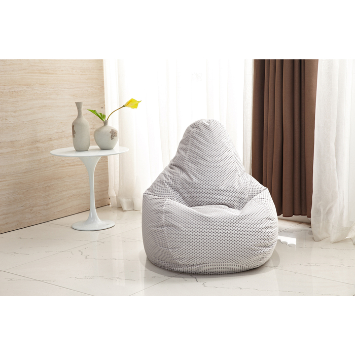 7002-ADU-SLV SILVER Diamond-Weave Style Adult Bean Bag
