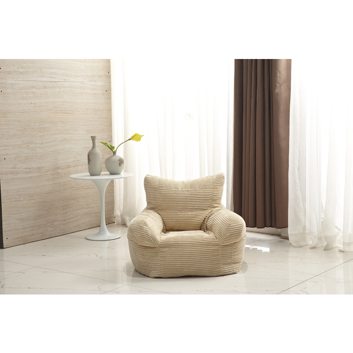 7001-ARM-BG BEIGE Retro Style Arm Bean Bag