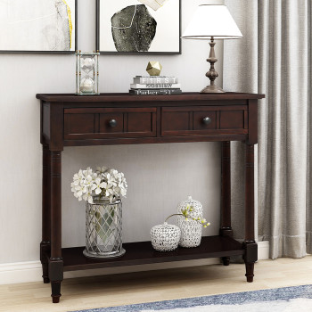 3631 ESPRESSO Traditional Retro Entryway Console Table