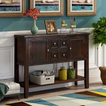 3624 ESPRESSO Antique Retro Entryway Buffet Sideboard Console Table