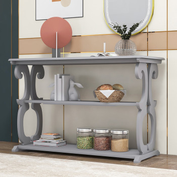 3606 GRAY Vintage Wooden Hall Entryway Table