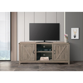 2052 59 in. L TAUPE Faux Wood Paper Laminated TV Stand
