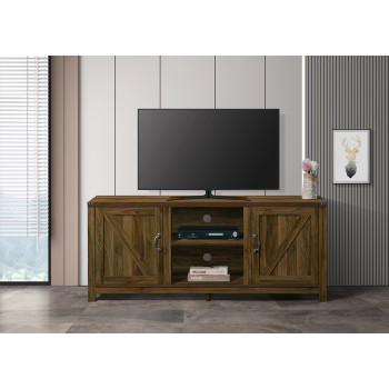 2051 59 in. L COLUMBIA OAK Faux Wood Paper Laminated TV Stand