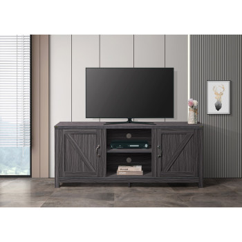 2050 59 in. L GRAY Faux Wood Paper Laminated TV Stand