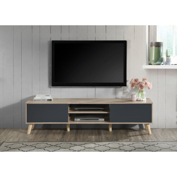 2035 71 in. L NATURAL & GRAY TV Stand