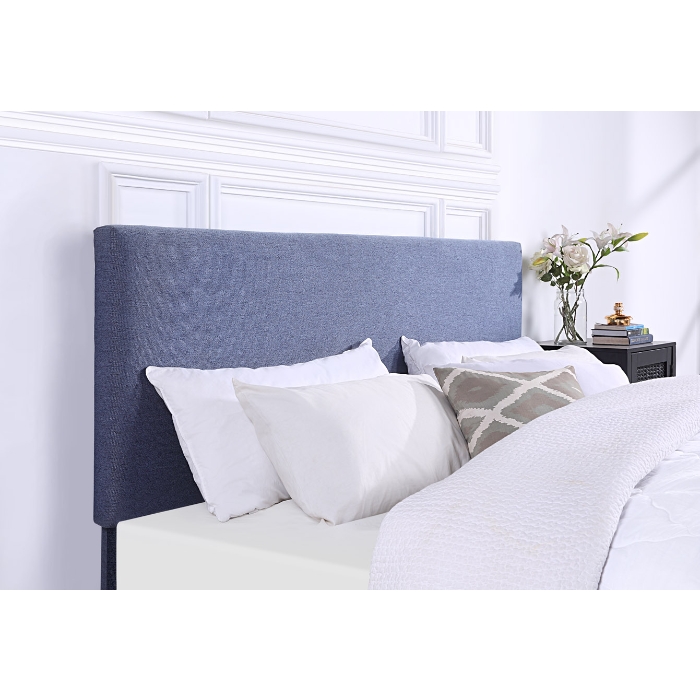 9BX01-EKING-BL BLUE Linen Headboard Only - EASTERN KING
