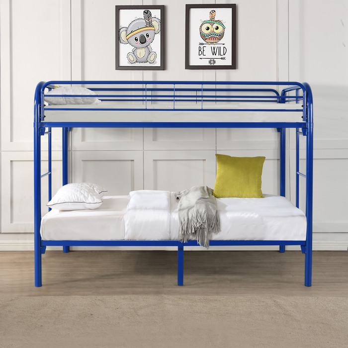 7540-BL BLUE Metal Bunk Bed - TWIN-TWIN