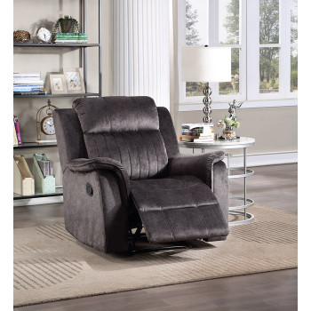 8093-RECL DARK GRAY Fabric Manual Recliner
