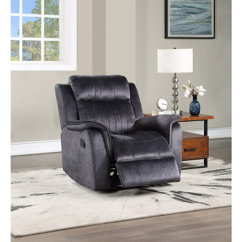 8092-RECL BLUE GRAY Fabric Manual Recliner