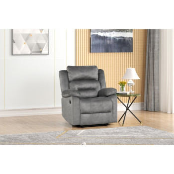 8081-RECL GRAY Fabric Power Reclining Chair