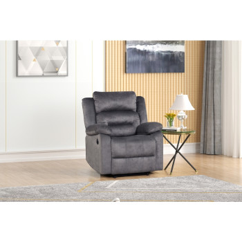 8080-RECL BLUE GRAY Fabric Power Reclining Chair