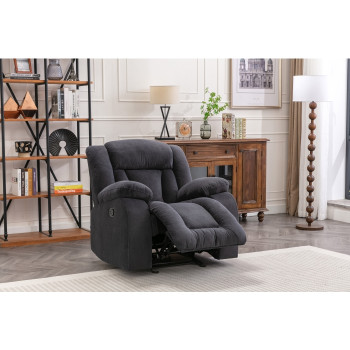 8049-RECL DARK GRAY Fabric Manual Rocker Recliner
