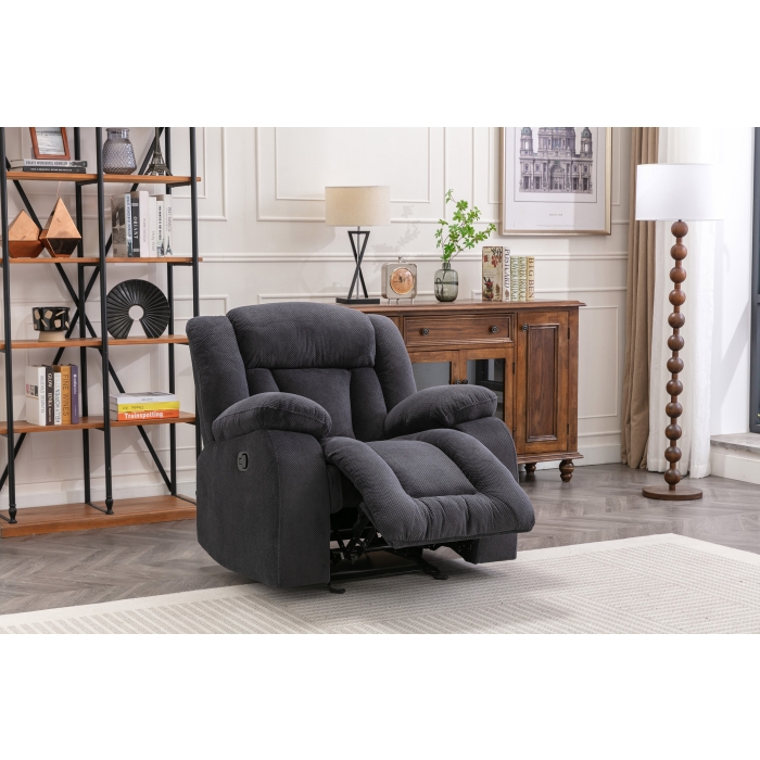 8049-RECL DARK GRAY Fabric Manual Rocker Recliner