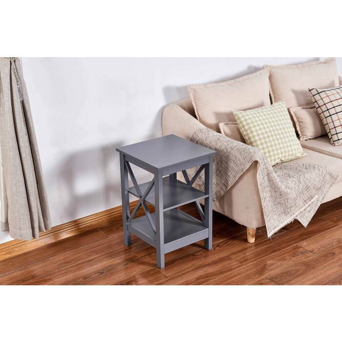 6606 GRAY X-Side Panel End Table