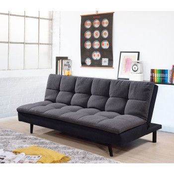7568-DGR DARK GRAY Pillow Top Futon Bed