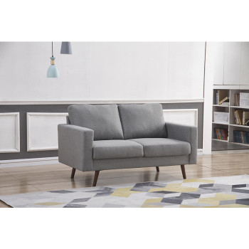 8122-LOVE LIGHT GRAY Linen Stationary Basic Loveseat