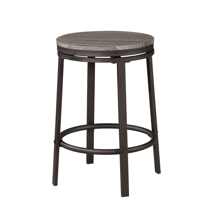 7777-NAT NATURAL TOP Metal Counter Height Swivel Stooll w/ MDF Seat