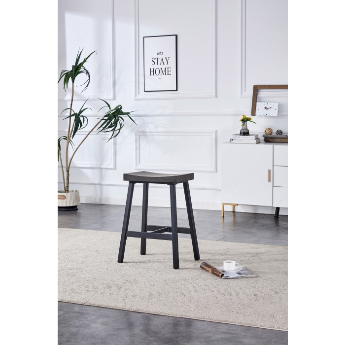 7762 GRAY TOP Metal Counter Chair w/ MDF Seat