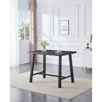 7862 GRAY TOP Metal Counter Table w/ MDF Top
