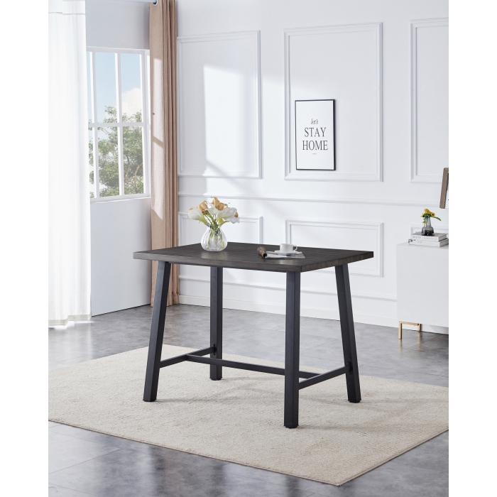 7862 GRAY TOP Metal Counter Table w/ MDF Top