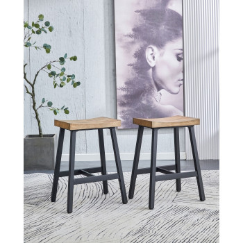 7761 BROWN TOP Metal Counter Chair w/ MDF Seat